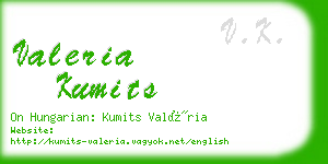 valeria kumits business card